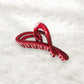Beau - Minimal Heart Design Square Plastic Claw Clip