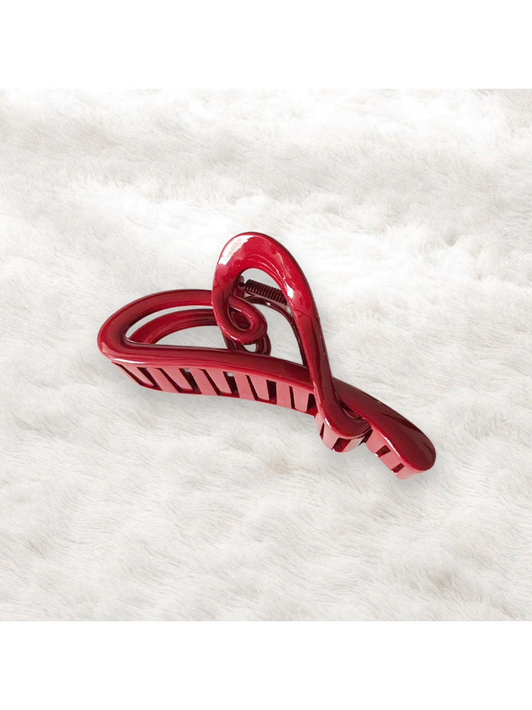 Beau - Minimal Heart Design Square Plastic Claw Clip
