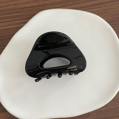 Beau - Glossy Marble Cutout Triangle Claw Clip