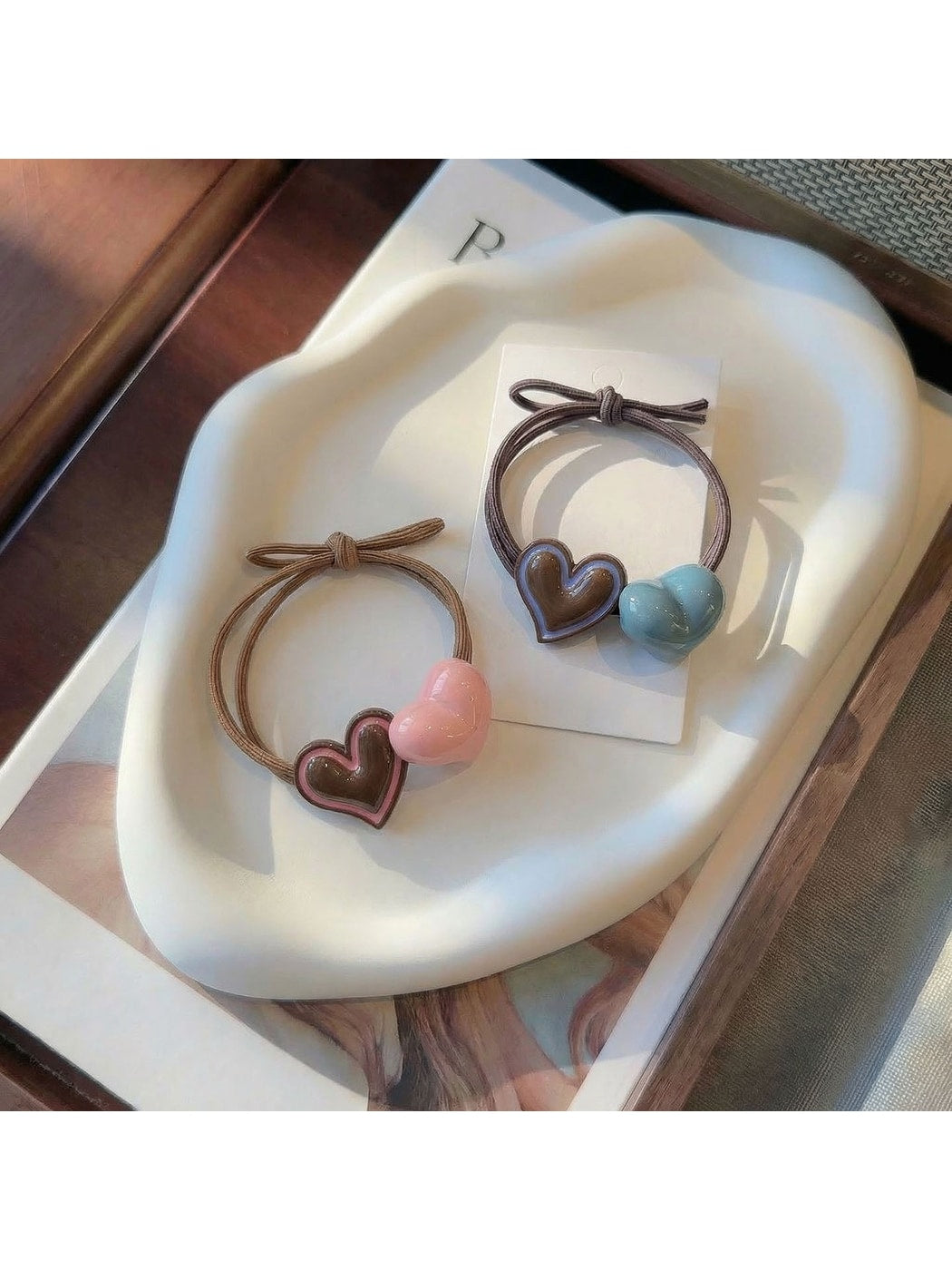 Gifty - Sweet Style Heart Ponytail Elastic Hair Tie