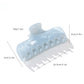 Beau - Marbled Plastic Flat Profile Hair Claw Clip