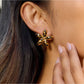 Earedge - Minimalist Floral Leopard Earrings
