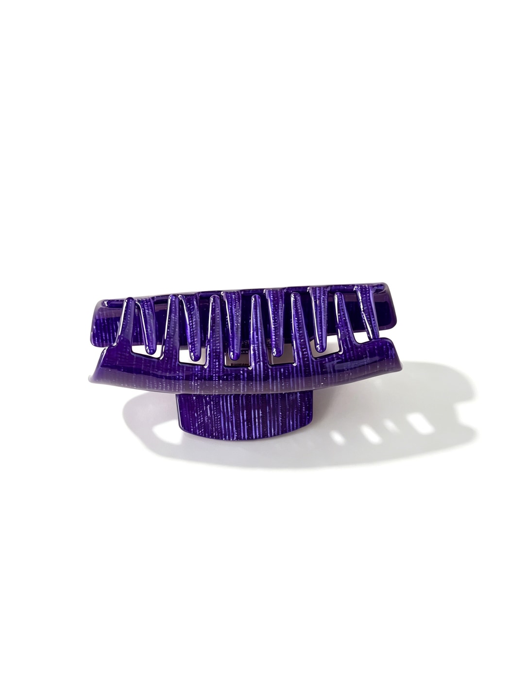 Beau - Checker Pattern Acetate Fiber Claw Clip