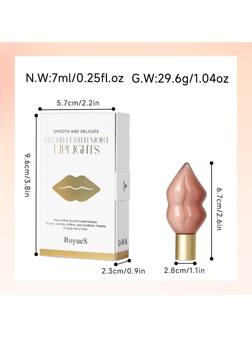 RoyueS - SMOOTH AND DELICATE PLUMB LUSTER MOIST LIPLIGHTS