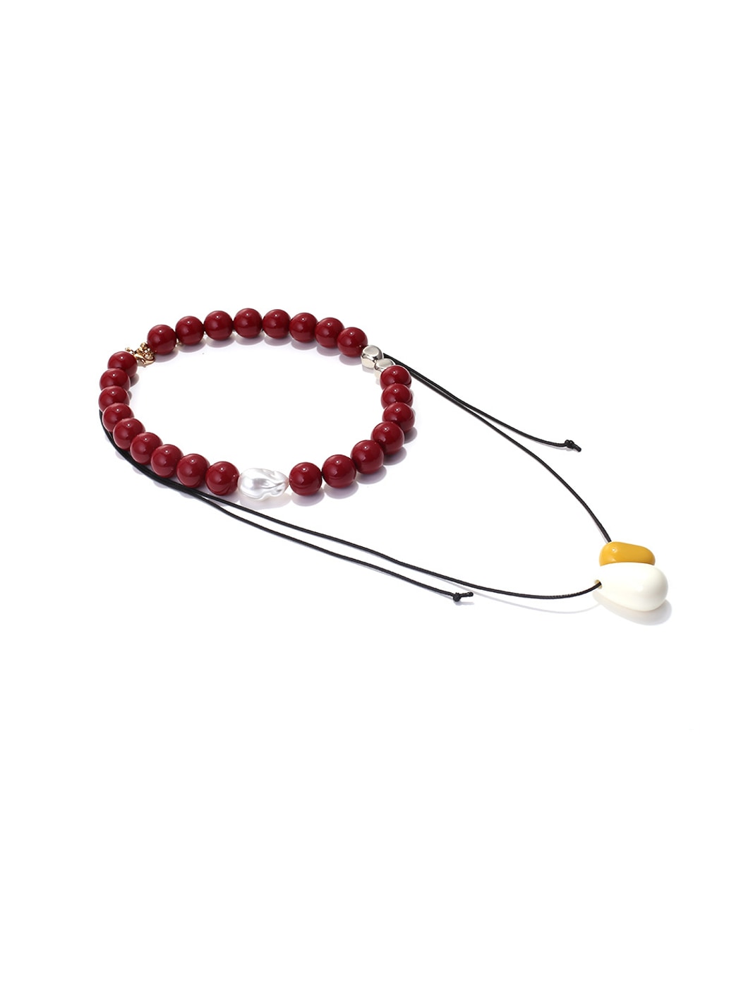 Nozari - Geometric Drop Pendant Beaded Necklace