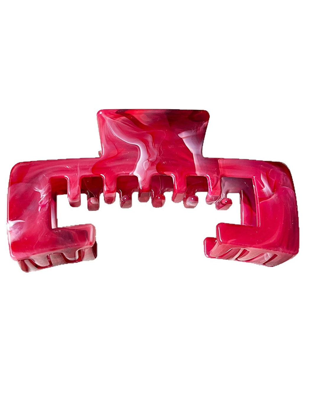 Beau - Open Square Marbled Finish Hair Claw Clip