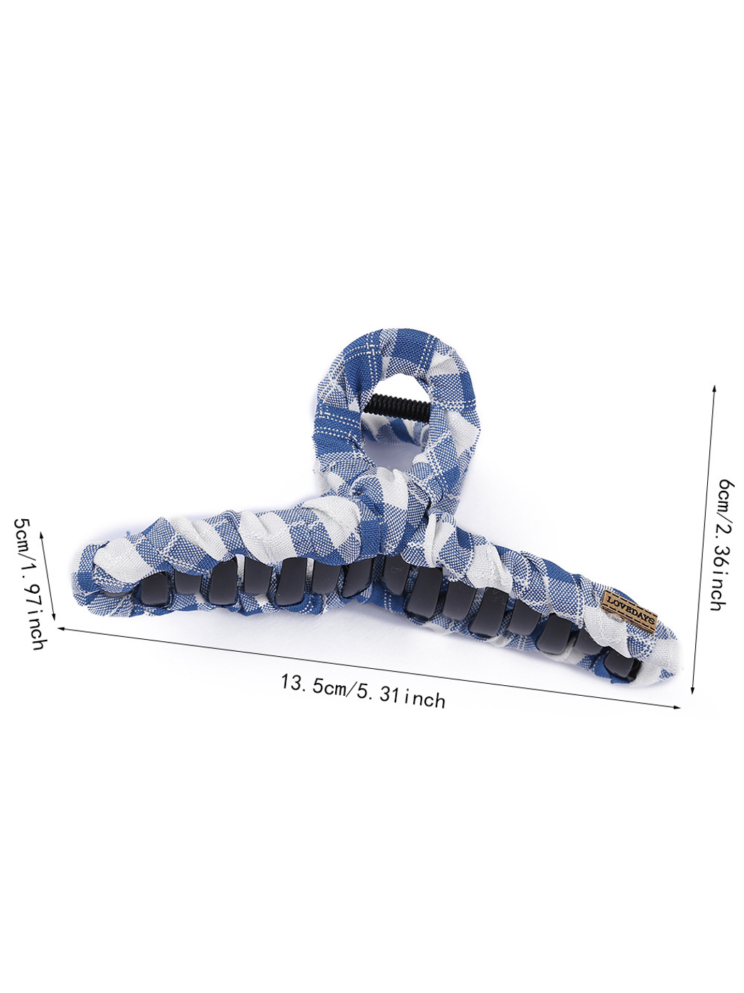 Beau - Plaid Fabric Bow Shape Claw Hair Clip