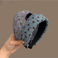 Gifty - Polka Dot Textured Fabric Wide Profile Headband