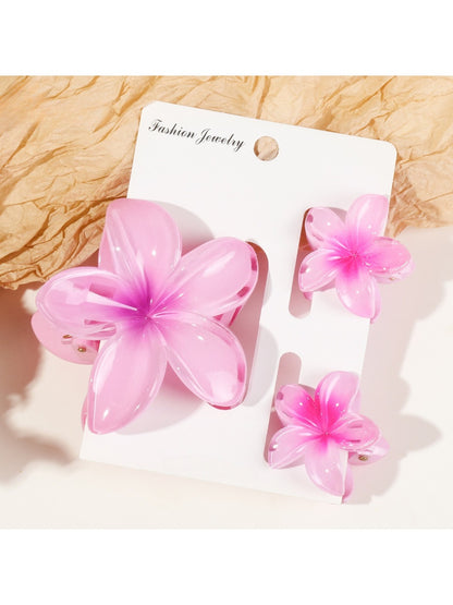 Beau - Gradient Frangipani Hair Clips Set