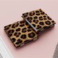Mirroray - Vintage Leopard Print Square Compact Mirror