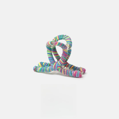 Beau - Colorful Striped Knitted Look Claw Clip