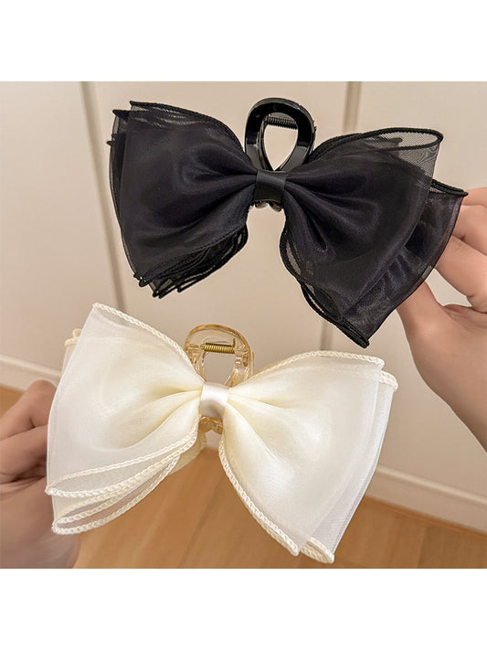 Beau - Sweet Style Mesh Bow Decorative Claw Clip