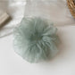 Gifty - Polyester Mesh Plaid Gathered Scrunchie