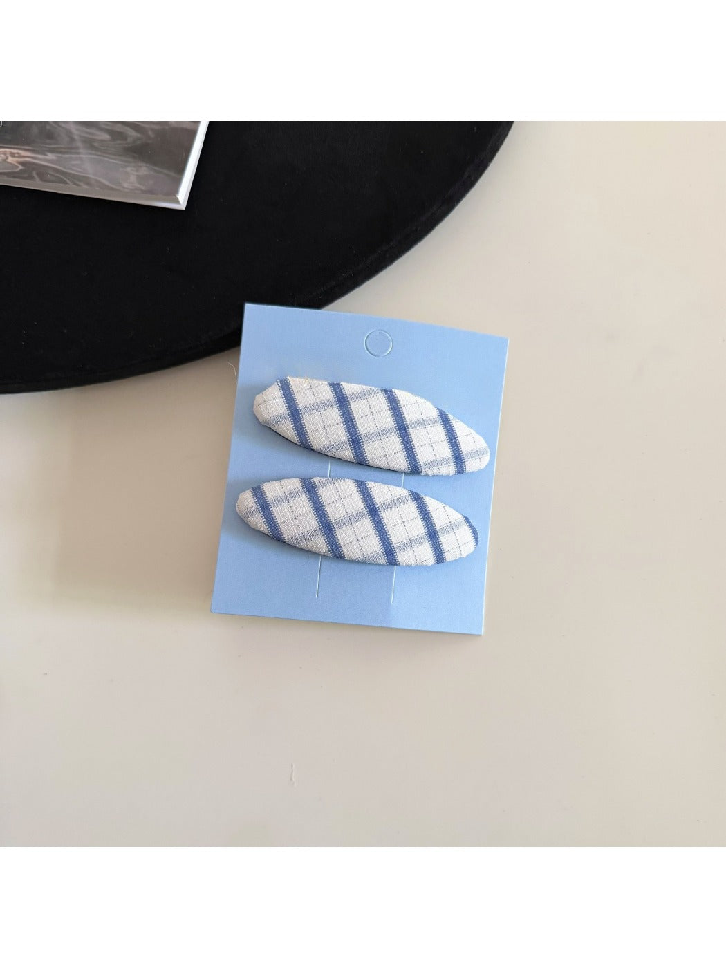Beau - Classy Blue Plaid Hair Clip