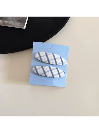 Beau - Classy Blue Plaid Hair Clip