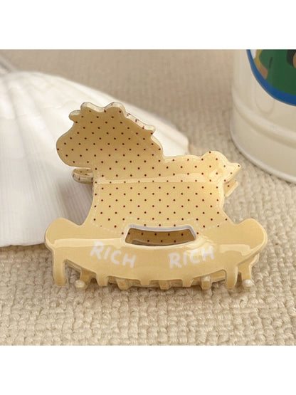 Beau - Polka Dot Stool Shaped Claw Clip