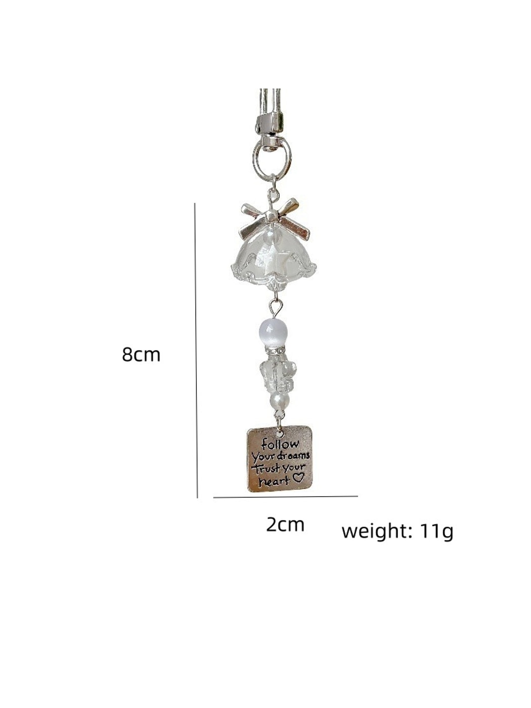 Keypus - Bell Shape Beaded Phone Chain Keychain