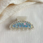 Beau - Iridescent Rhinestone Accent Plastic Claw Clip