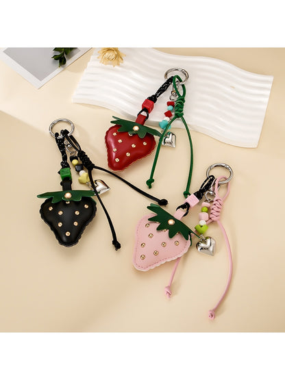 Keypus - Strawberry Pendant Cord Strap Keychain