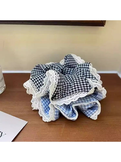 Gifty - Plaid Lace Edge Hair Loop