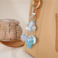 Keypus - Acrylic Conch Gingham Heart Bag Charm Keychain