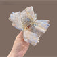Beau - Soft Sheer Bow Patterned Claw Clip