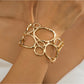 Lovra - Gold Geometric Irregular Open Cuff Bracelet