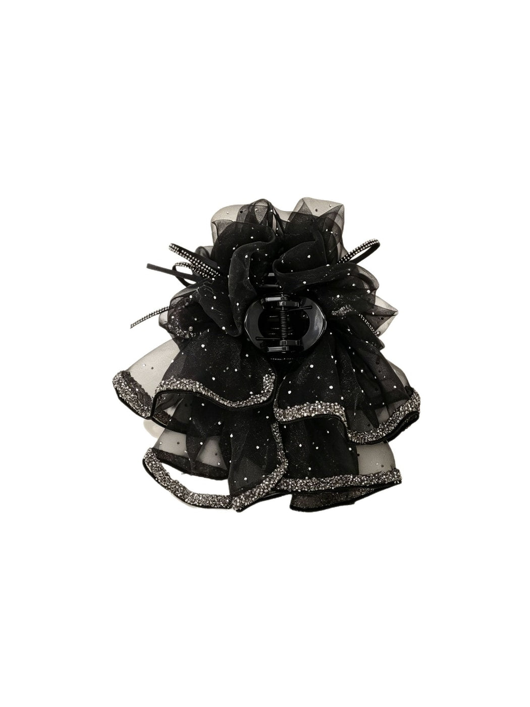 Beau - Layered Mesh Bow Decorative Fashion Claw Clip