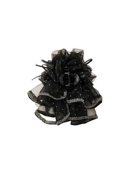 Beau - Layered Mesh Bow Decorative Fashion Claw Clip