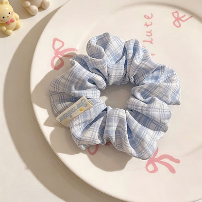 Gifty - Plaid Polyester High Elastic Scrunchie
