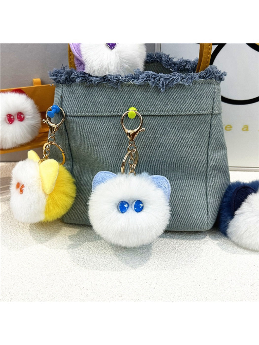 Keypus - Cute Cat Head Keychain