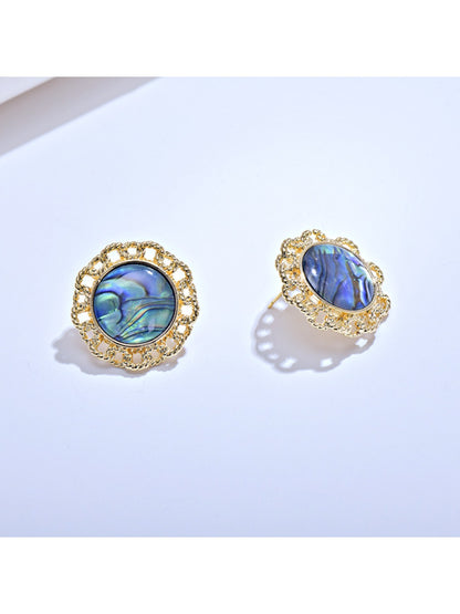 Earedge - Wave Patterned Openwork Hoop Earrings