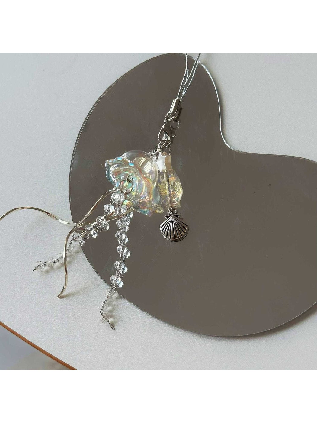 Keypus - Clear Look Jellyfish Alloy Plastic Keychain