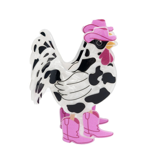 Beau - Cartoon Rooster Design Claw Clip