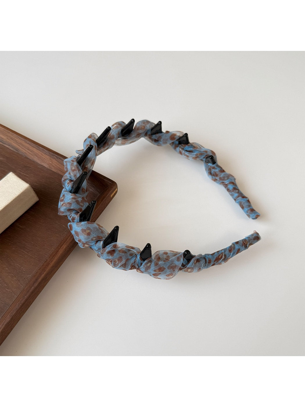 Beau - Floral Mesh Gathered Polyester Banana Clip