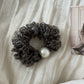 Gifty - Ruffled Leopard Print Sheer Scrunchie