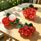 Beau 3D fruit shape claw clip in orange color with detailed fruit texture