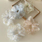 Gifty - Sheer Polka Dot Mesh Look Polyester Scrunchie