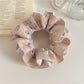 Gifty - Satin Look Mesh Patchwork Ruched Scrunchie