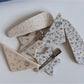 Side view of Beau printed triangle star hair clip highlighting clip mechanism