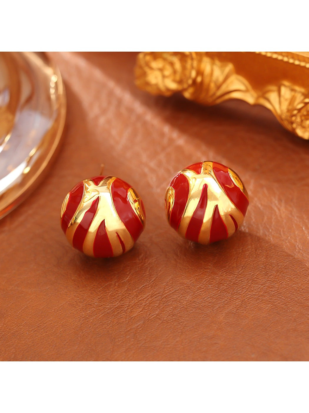 Earedge - Luxury Fashion Color Block Stud Earrings