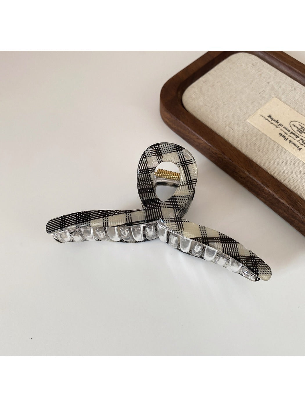 Beau - Plaid Leopard Polka Dot Hair Claw Clip