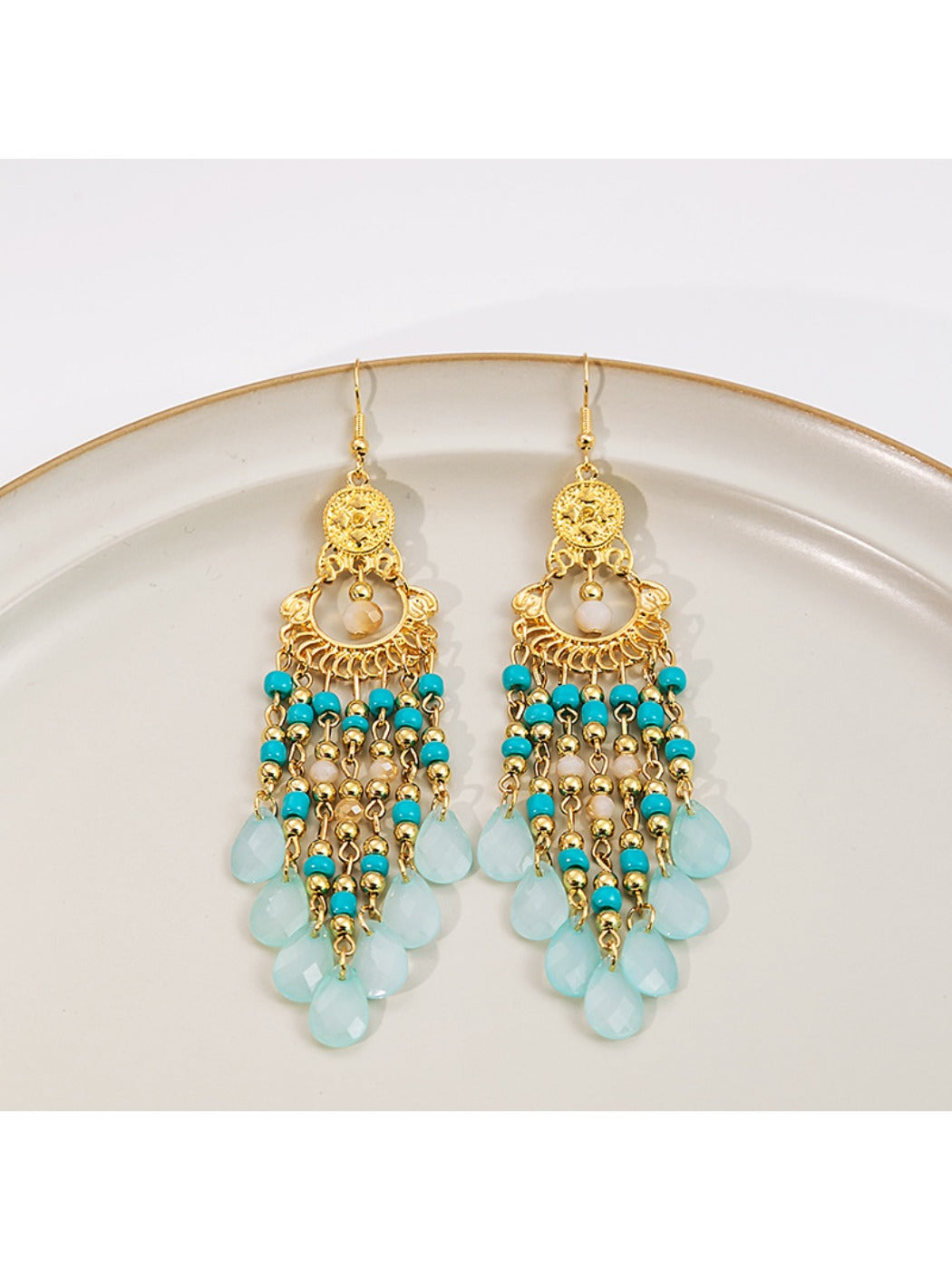 Earedge - Bohemian Openwork Tassel Earrings
