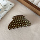 Beau - Polka Dot Fan Shape Acetate Claw Clip