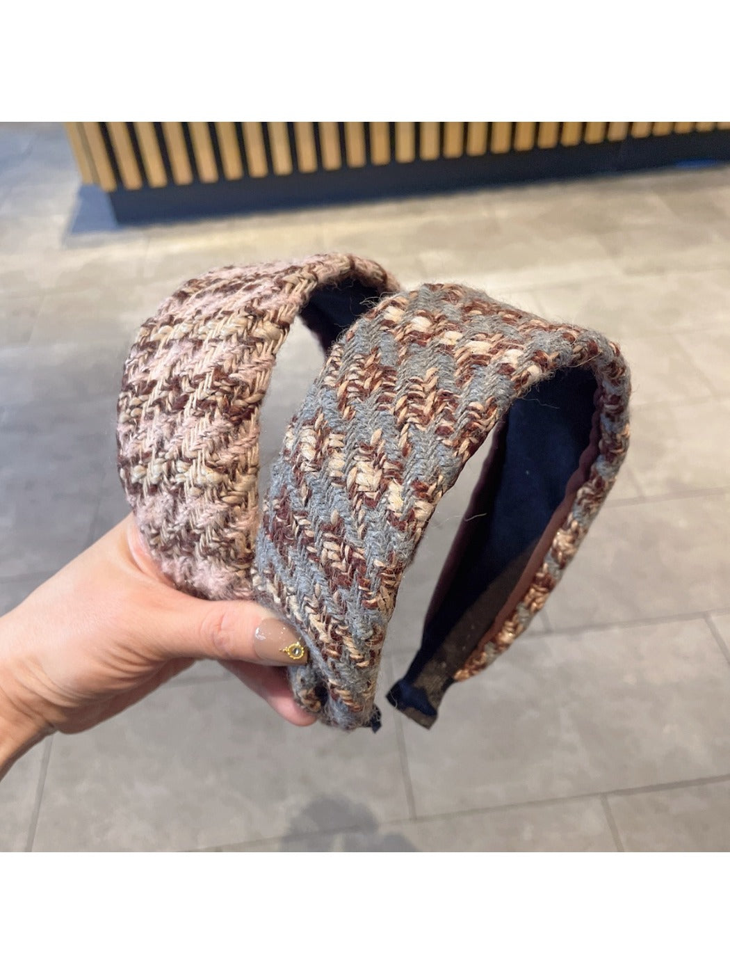 Gifty - Wide Brim Tartan Headband