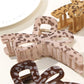 Beau - Leopard Print Bow Shaped Claw Clip
