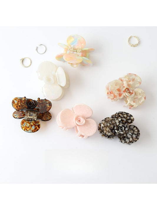Beau - Camellia Flower Acetate Fiber Hair Claw Clip