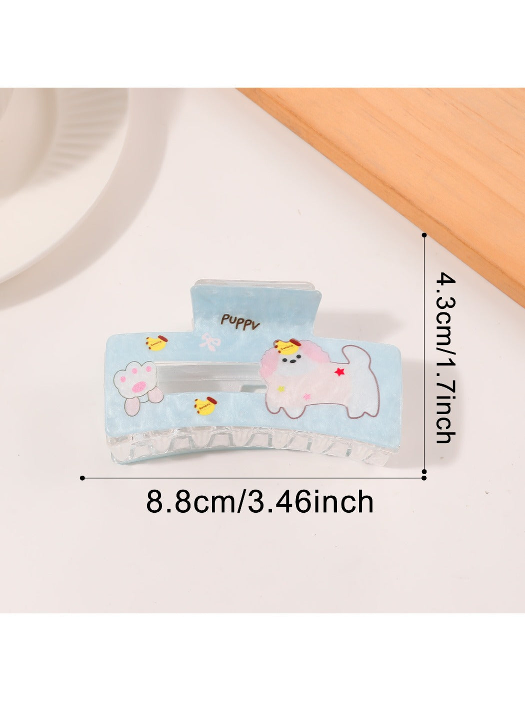 Beau - Square Animal Print Hair Claw Clip