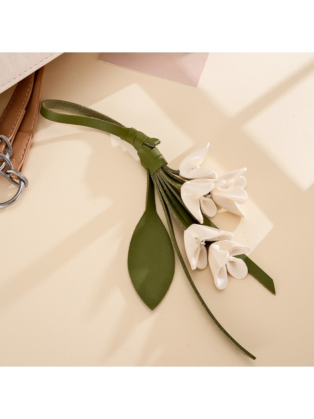 Keypus - Faux Leather Osmanthus Flower Bag Charm
