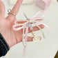 Keypus - Polyester Alloy Plastic Bow Bag Charm Keychain